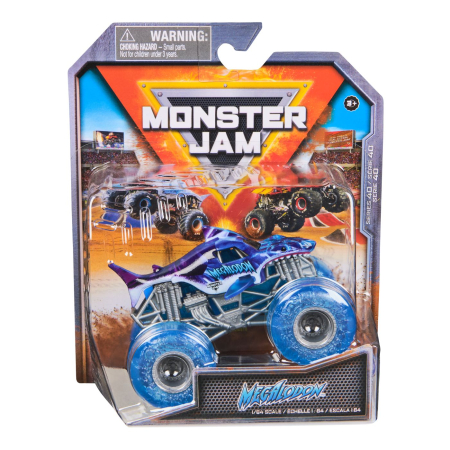 Noutati - MONSTER JAM MASINUTA METALICA MEGALODON MOV SCARA 1 LA 64