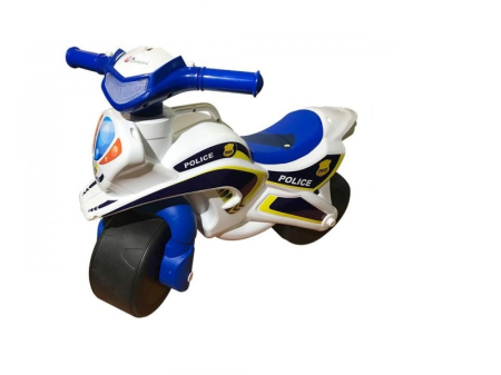Jucarii - Motocicleta de impins MyKids Police Music 0139/51 Alb Albastru
