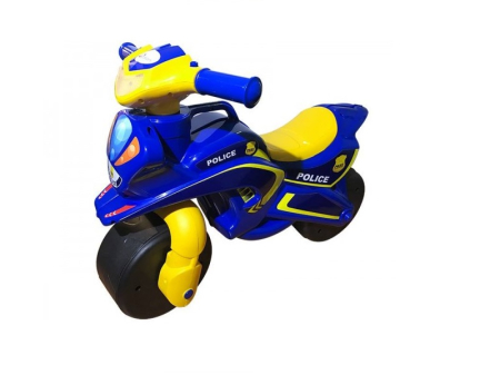 Jucarii - Motocicleta de impins MyKids Police Music 0139/57 Albastru Galben