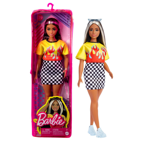 Papusi, plusuri, zane si figurine - PAPUSA BARBIE FASHIONISTA BRUNETA CU SUVITE BLONDE