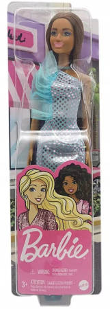 Papusi, plusuri, zane si figurine - PAPUSA BARBIE TINUTE STRALUCITOARE SATENA CU ROCHITA BLUE
