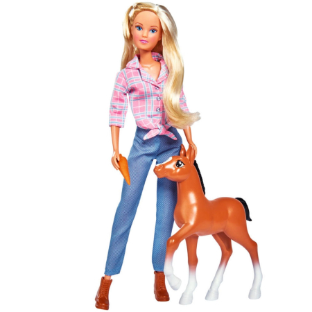 Jucarii - Papusa Simba Steffi Love Little Horse 29 cm cu figurina si accesorii