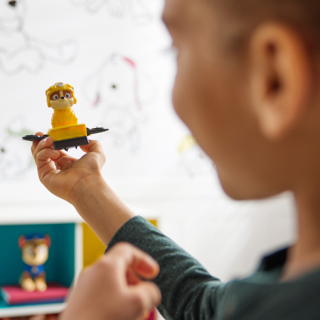 PATRULA CATELUSILOR ACTION PUPS SET VEHICUL DE SALVARE HOVERBOARD SI FIGURINA RUBBLE 5 CM [2]