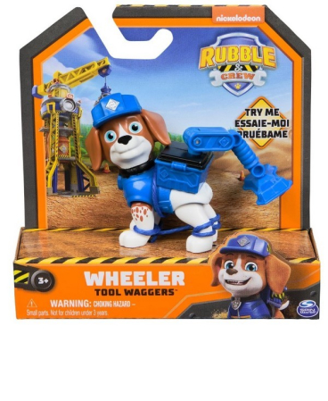 Masinute si trenulete - PATRULA CATELUSILOR RUBBLE AND CREW FIGURINA WHEELER 5CM
