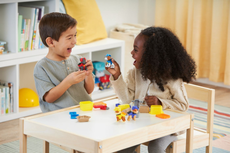 PATRULA CATELUSILOR RUBBLE SI ECHIPA CHARGER SI WHEELER CONSTRUCTIE CU NISIP KINETIC [2]