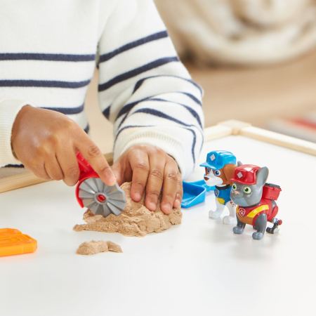 PATRULA CATELUSILOR RUBBLE SI ECHIPA CHARGER SI WHEELER CONSTRUCTIE CU NISIP KINETIC [3]