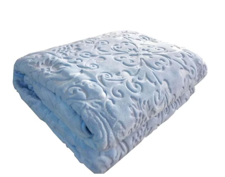Haine bebe baietei - Paturica bebelusi, termogravata, Groasa, 120 x 100 cm, Albastra