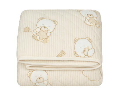 Păturele - Paturica, Groasa, Pentru bebe, 120 x 100 cm, Imprimata, Bej