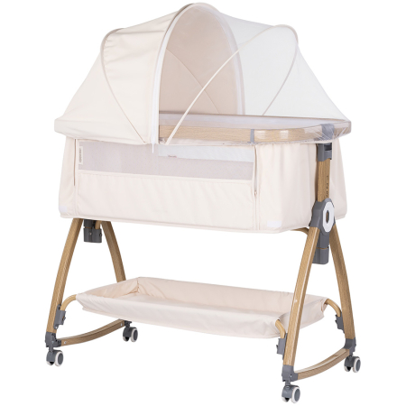 Patuturi si tarcuri pliabile - Patut co-sleeper Chipolino Charisma cu laterala culisanta cashmere wood