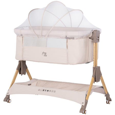 Noutati - Patut co-sleeper pliabil Chipolino SleepNFold cashmere