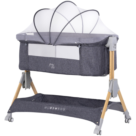 Noutati - Patut co-sleeper pliabil Chipolino SleepNFold charcoal