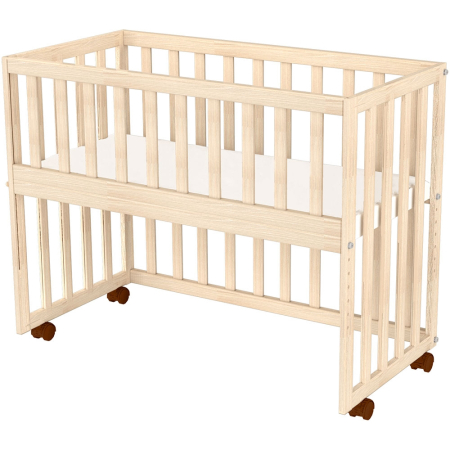 Patut din lemn - Patut copii din lemn co-sleeper Hubners Eva 94x46 cm natur