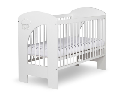 Patut din lemn - Patut copii din lemn KLUPS NEL Cloud Alb