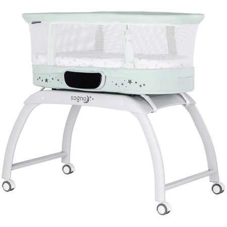 Patut bebe - Patut cu leganare si cantar integrat Chipolino Sogno 2 in 1 pastel green
