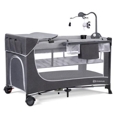 PATUT DE CALATORIE KINDERKRAFT LEODY, CU ACCESORII, GREY [3]