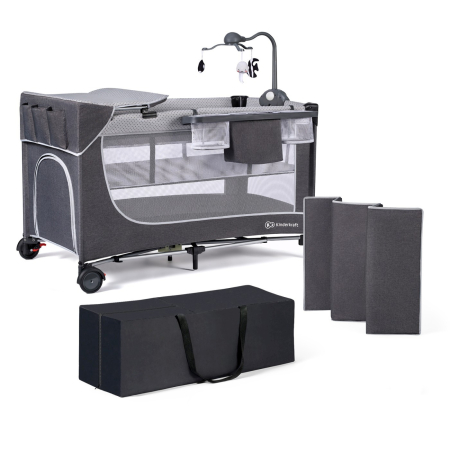 PATUT DE CALATORIE KINDERKRAFT LEODY, CU ACCESORII, GREY [1]