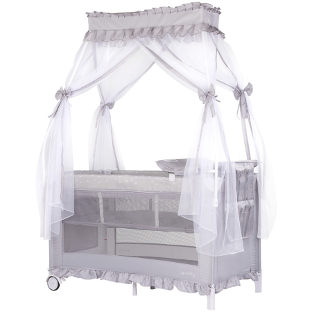 Patut bebe - Patut pliabil Chipolino Palace platinum