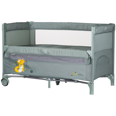 Patut bebe - Patut pliabil Chipolino Relax basil cu laterala culisanta