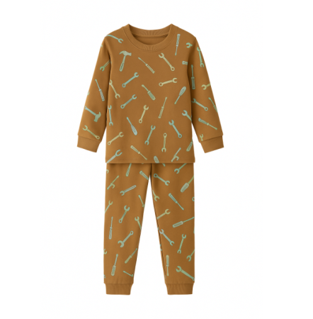Pijamale - Pijama copii, bumbac fin, Micul Constructor
