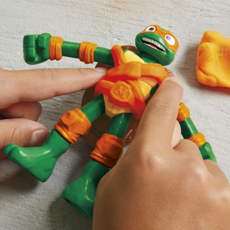 PLAY DOH POVESTIRI CU TESTOASE NINJA ADOLESCENTE MUTANTE SET PLASTELINA PIZZA TAIE SI ARUNCA [6]