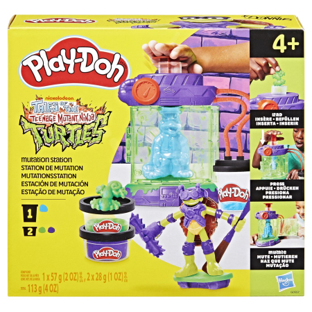 Noutati - PLAY DOH POVESTIRI CU TESTOASE NINJA ADOLESCENTE MUTANTE SET PLASTELINA STATIE DE MUTATII