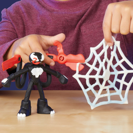 PLAY DOH SPIDERMAN SET 2 FIGURINE BATALIE CU LANSATOR SI SULITA [5]