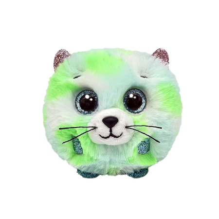 Papusi, plusuri, zane si figurine - PLUS TY 8CM BEANIE BALLS EVIE PISICA VERDE