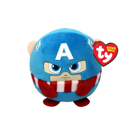 Papusi, plusuri, zane si figurine - PLUS TY 8CM BEANIE BALLS MARVEL CAPTAIN AMERICA