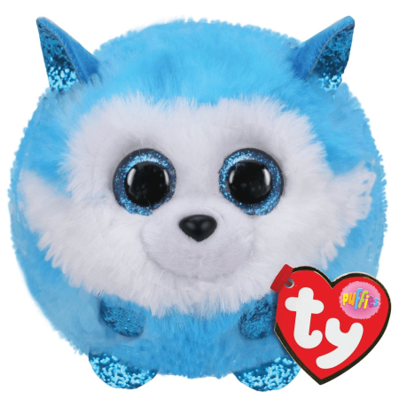 Papusi, plusuri, zane si figurine - PLUS TY 8CM BEANIE BALLS PRINCE HUSKY ALBASTRU