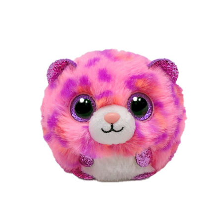 Papusi, plusuri, zane si figurine - PLUS TY 8CM BEANIE BALLS TOPAZ LEOPARDUL ROZ