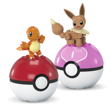 POKEMON MEGA SET DOUA BILE CHARMANDER SI EEVEE 40 PIESE [1]