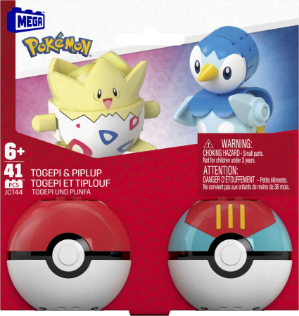 Puzzle si jocuri de construit - POKEMON MEGA SET DOUA BILE TOGEPI SI PIPLUP 41 PIESE