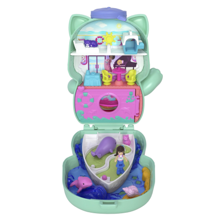 POLLY POCKET SET GENTUTA ANIMALUT PISICUTA MARINAR CU ACCESORII [10]