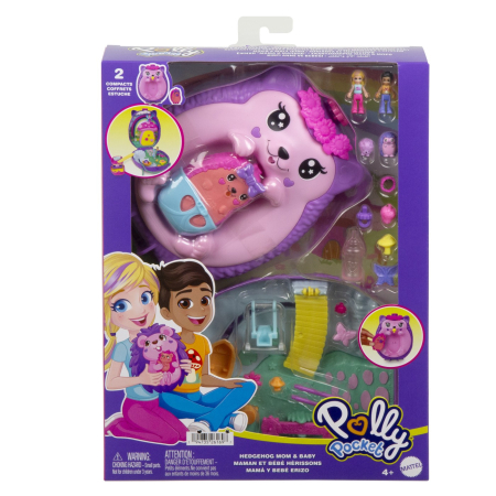 Papusi, plusuri, zane si figurine - POLLY POCKET SET GENTUTA ARICIUL MAMA SI PUIUL