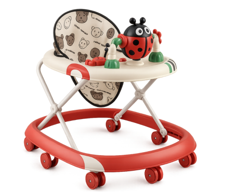 Premergatoare si antepremergatoare - Premergator, Roti din silicon, muzical, cu control parental, +6 luni, Buburuza