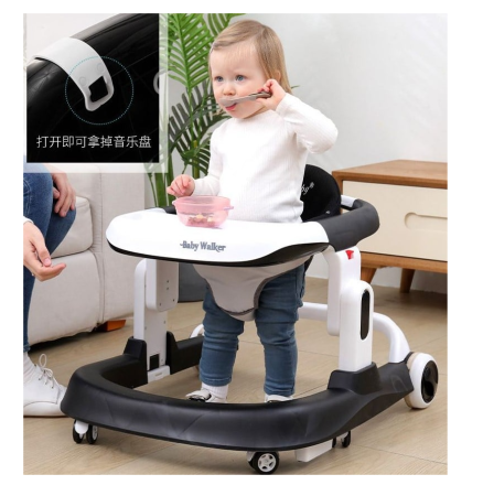 Premergator si Antemergator, 3 in 1, functie si de scaun de masa, reglabil pe inaltime, cu roti de silicon, muzical [3]