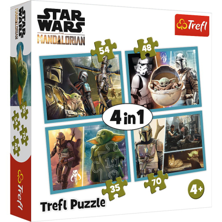Puzzle si jocuri de construit - PUZZLE 4IN1 MANDALORIAN SI LUMEA LUI