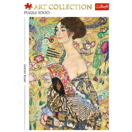 PUZZLE TREFL 1000 ART COLLECTION GUSTAV KLIMT DOAMNA CU EVANTAI [2]