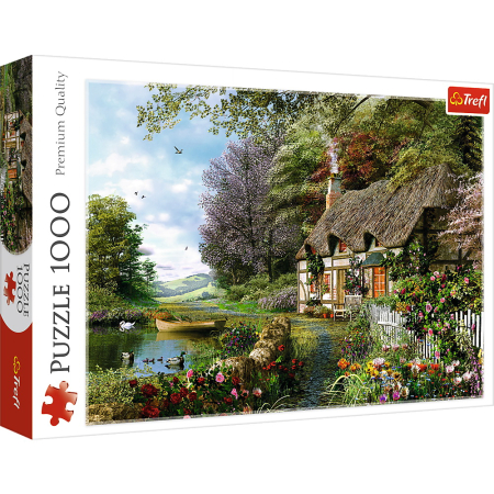 Puzzle si jocuri de construit - PUZZLE TREFL 1000 CASUTA DE PE LAC