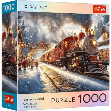 Jucarii - PUZZLE TREFL 1000 COLECTIA SUA TRENUL DE VACANTA POSTER INCLUS