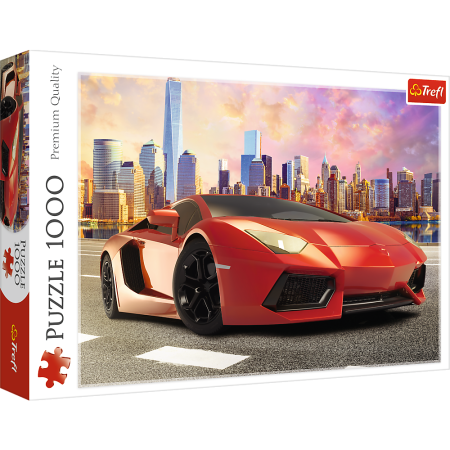 Puzzle si jocuri de construit - PUZZLE TREFL 1000 LAMBORGHINI ROSU