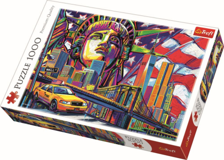 Puzzle si jocuri de construit - PUZZLE TREFL 1000 NEW YORK IN CULORI