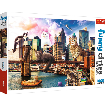 Puzzle si jocuri de construit - PUZZLE TREFL 1000 PISICUTE LA NEW YORK
