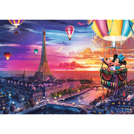 PUZZLE TREFL 1000 PREMIUM PLUS DISNEY MICKEY SI MINNIE IN PARIS [1]