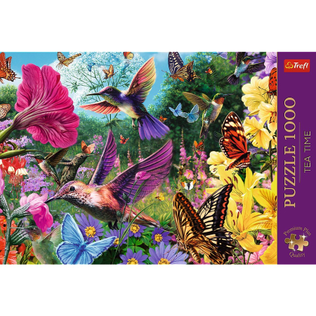 PUZZLE TREFL 1000 PREMIUM PLUS TEA TIME GRADINA CU COLIBRI [2]