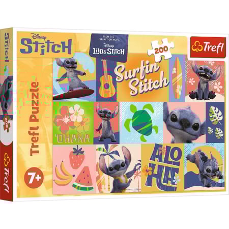 Puzzle si jocuri de construit - PUZZLE TREFL 200 DISNEY STITCH AVENTURI HAWAIIENE