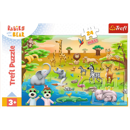 PUZZLE TREFL 24 MAXI BABIES AND THE BEAR SAFARI [2]