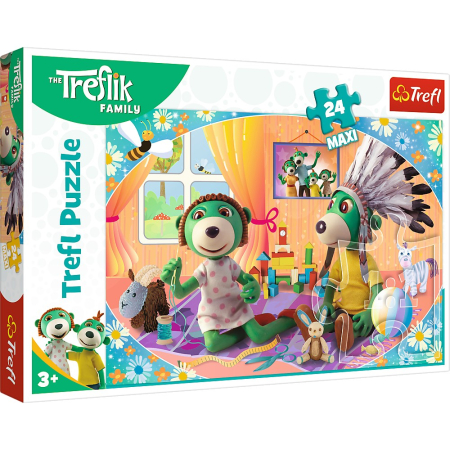 Puzzle si jocuri de construit - PUZZLE TREFL 24 MAXI TREFLIK FAMILIA FERICITA