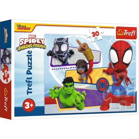 Puzzle si jocuri de construit - PUZZLE TREFL 30 MARVEL SPIDEY SI PRIETENII SAI UIMITORI CURAJOSUL SPIDER MAN