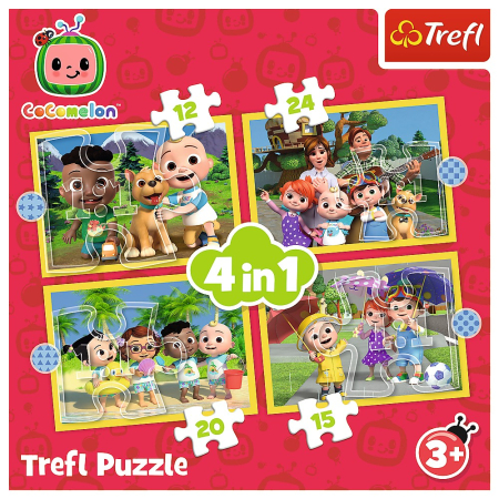 PUZZLE TREFL 4IN1 COCOMELON PREZENTAREA FAMILIEI [5]